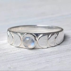 Sterling Silver Moon Phase Ring